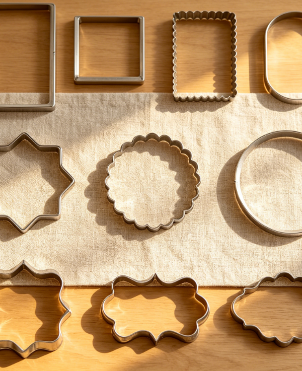 Multi-Style Bordered Nameplate Fondant Cookie Shaping Molds